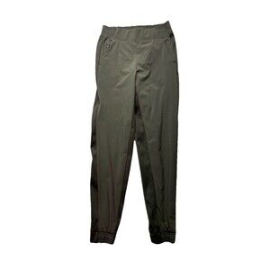 Athleta Pant Women Size 0 Green Joggers Brooklyn Ankle Pants Mid Rise Zip Pocket